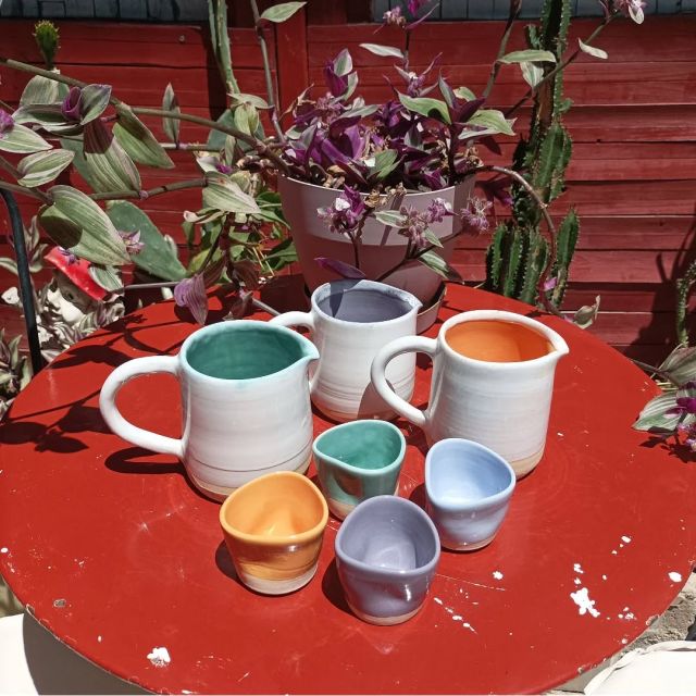 Enjoy summer with drinks!
 New collection of jugs and shots out now!
#handmade #ceramics #handmadeceramics #ceramicart #ceramicshot #shots #jugs #pottersfun #pottery #art #everydayart #greekceramics #ceramicsingreece #boniskilns #ceramicstudio